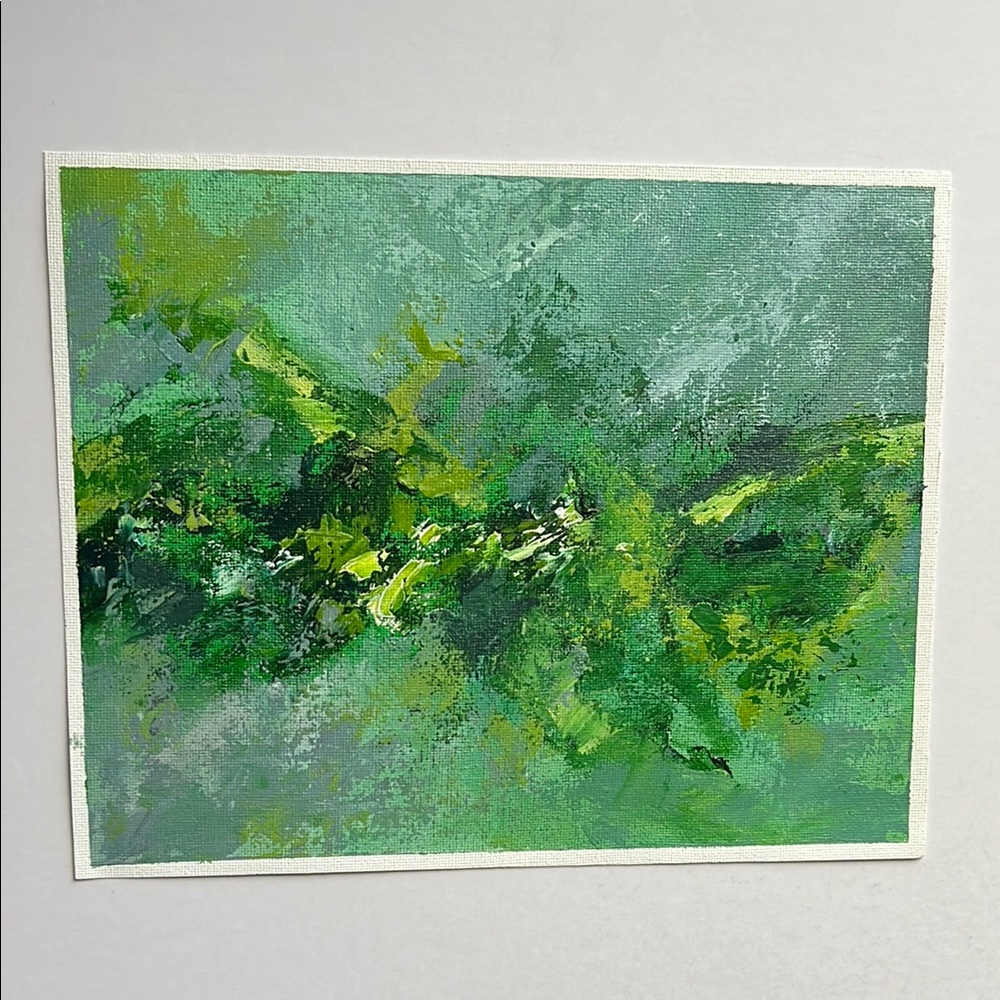Abstract Green Painting Unframed Wall Art